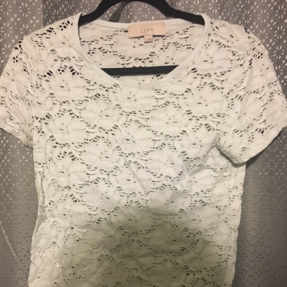 Blue lace top